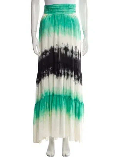 Pre-owned A.l.c Silk Long Skirt In White
