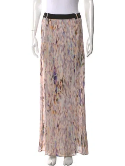 Pre-owned A.l.c Silk Long Skirt In White