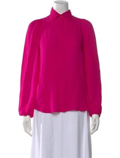 Pre-owned A.l.c Silk Long Sleeve Blouse In Pink