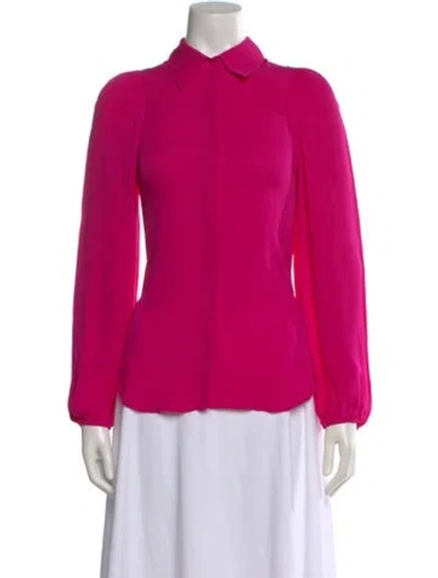 Pre-owned A.l.c Silk Long Sleeve Blouse In Pink