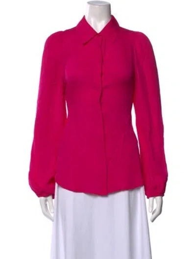 Pre-owned A.l.c Silk Long Sleeve Blouse In Pink
