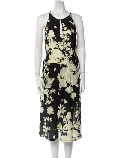 Pre-owned A.l.c Silk Midi Length Dress In Black