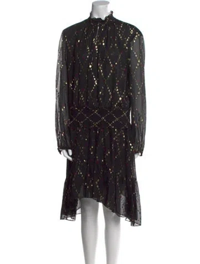 Pre-owned A.l.c Silk Midi Length Dress In Black