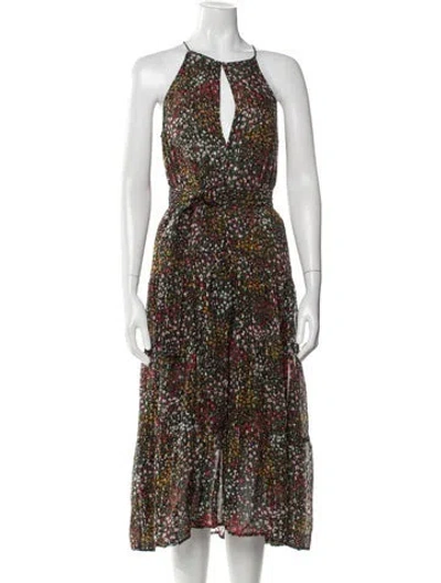 Pre-owned A.l.c Silk Midi Length Dress In Black