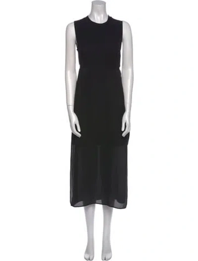 Pre-owned A.l.c Silk Midi Length Dress In Black