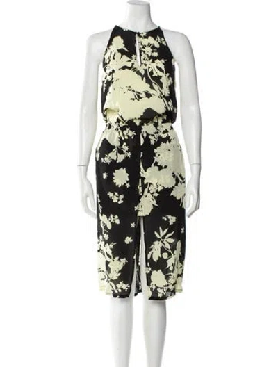 Pre-owned A.l.c Silk Midi Length Dress In Black