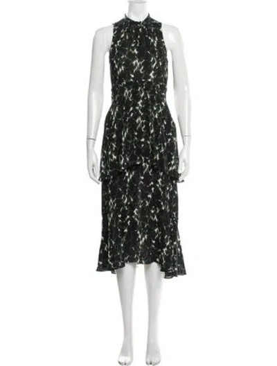 Pre-owned A.l.c Silk Midi Length Dress In Black