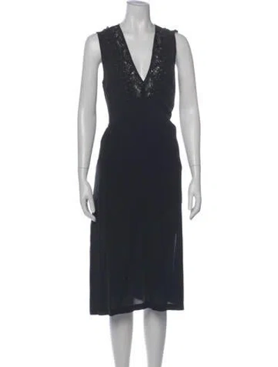 Pre-owned A.l.c Silk Midi Length Dress In Black