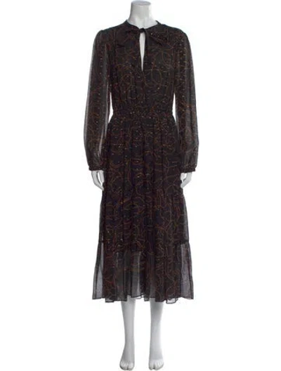 Pre-owned A.l.c Silk Midi Length Dress In Black