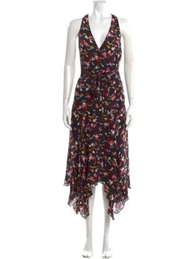 Pre-owned A.l.c Silk Midi Length Dress In Black