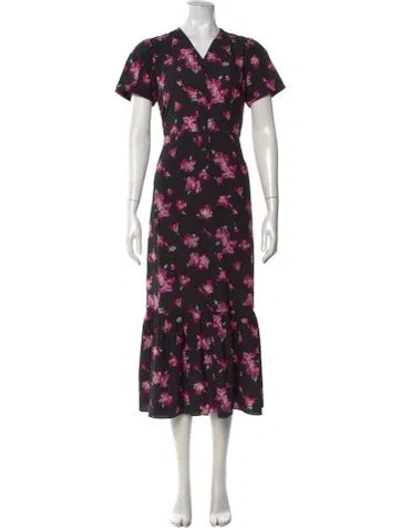 Pre-owned A.l.c Silk Midi Length Dress In Black