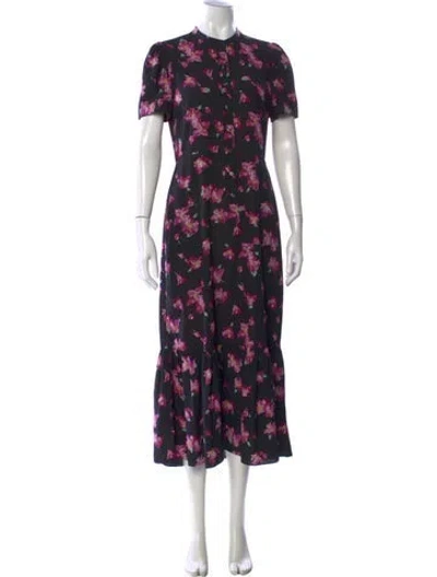 Pre-owned A.l.c Silk Midi Length Dress In Black