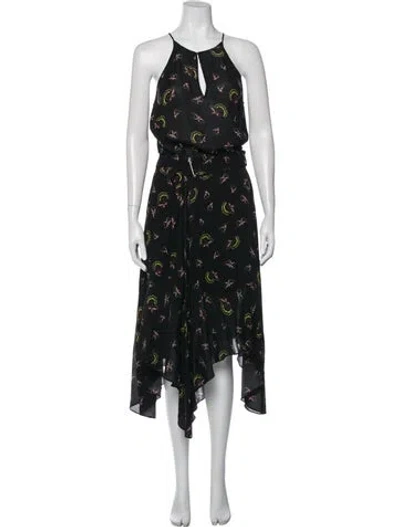 Pre-owned A.l.c Silk Midi Length Dress In Black