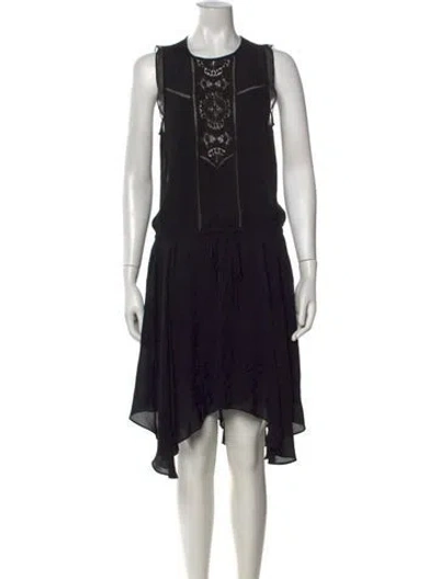 Pre-owned A.l.c Silk Midi Length Dress In Black