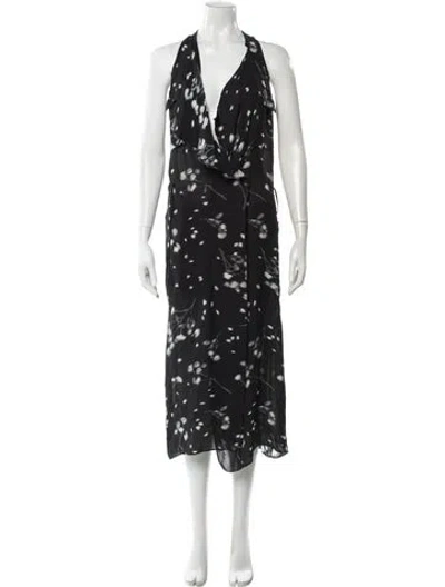 Pre-owned A.l.c Silk Midi Length Dress In Gray