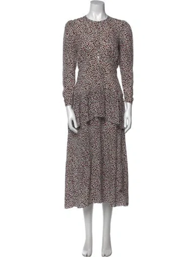 Pre-owned A.l.c Silk Midi Length Dress In Multi