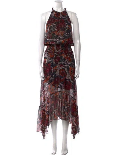 Pre-owned A.l.c Silk Midi Length Dress In Multi