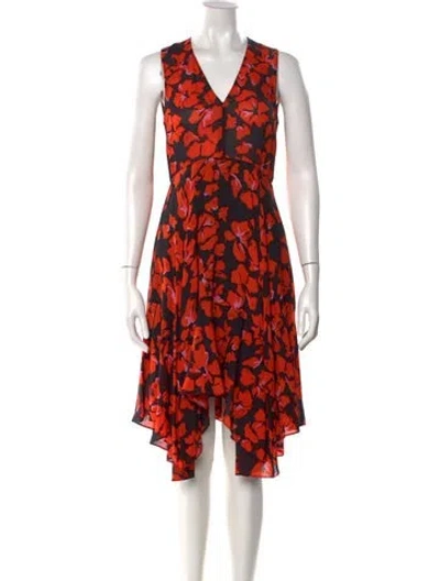 Pre-owned A.l.c Silk Midi Length Dress In Multi