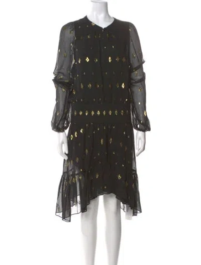 Pre-owned A.l.c Silk Midi Length Dress In Multi