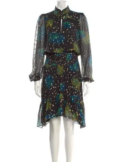 Pre-owned A.l.c Silk Midi Length Dress In Multi