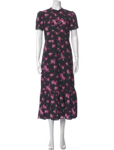 Pre-owned A.l.c Silk Midi Length Dress In Multi