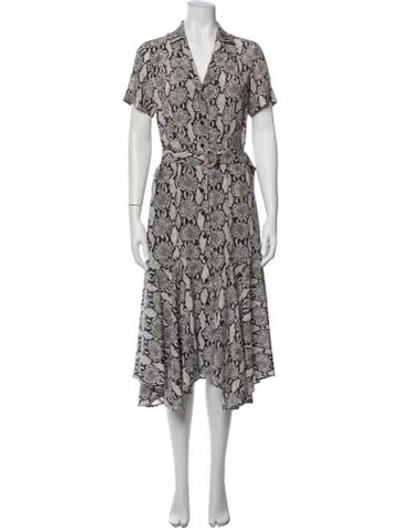 Pre-owned A.l.c Silk Midi Length Dress In Multi