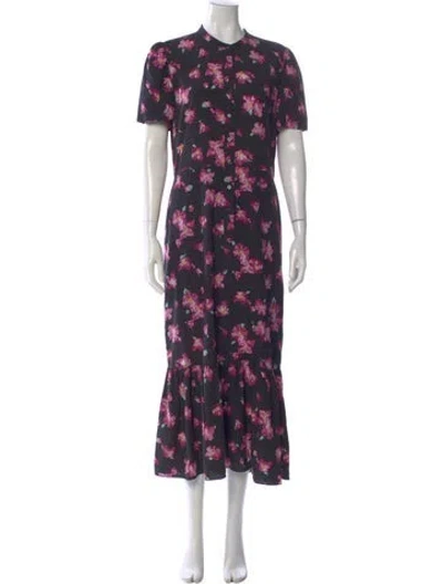 Pre-owned A.l.c Silk Midi Length Dress In Multi