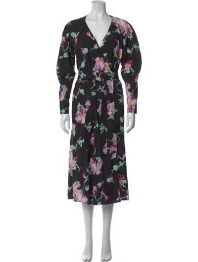 Pre-owned A.l.c Silk Midi Length Dress In Multi