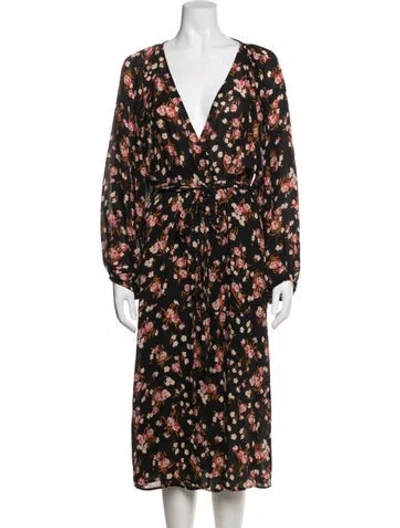 Pre-owned A.l.c Silk Midi Length Dress In Multi
