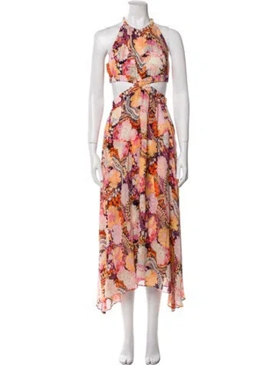 Pre-owned A.l.c Silk Midi Length Dress In Neutral