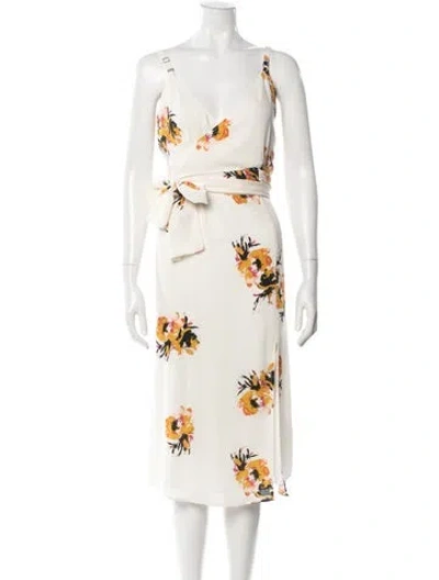 Pre-owned A.l.c Silk Midi Length Dress In Neutral