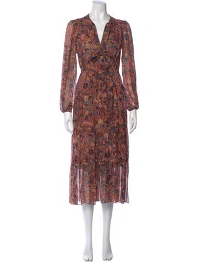 Pre-owned A.l.c Silk Midi Length Dress In Pink
