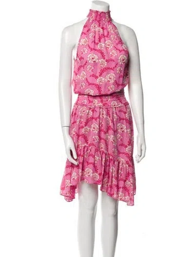 Pre-owned A.l.c Silk Midi Length Dress In Pink