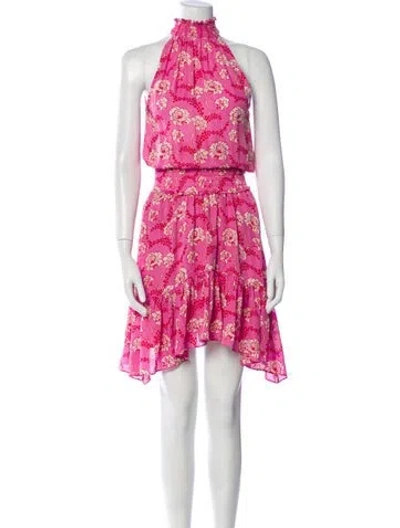 Pre-owned A.l.c Silk Midi Length Dress In Pink