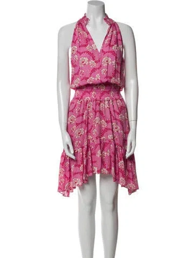 Pre-owned A.l.c Silk Midi Length Dress In Pink