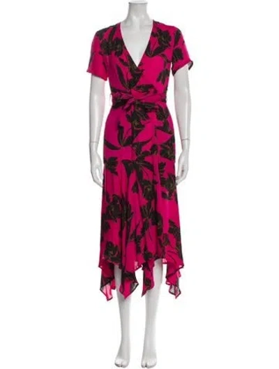 Pre-owned A.l.c Silk Midi Length Dress In Pink