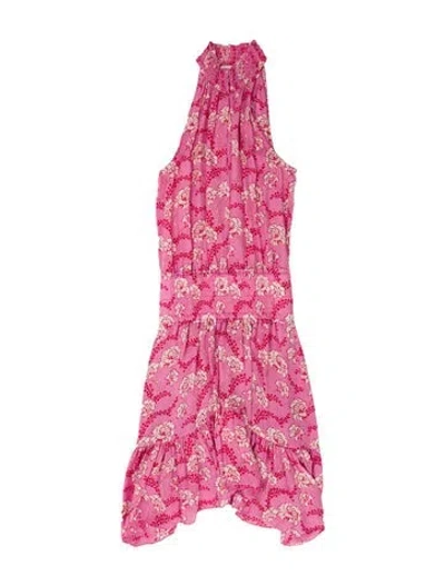 Pre-owned A.l.c Silk Midi Length Dress In Pink