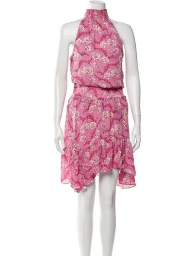 Pre-owned A.l.c Silk Midi Length Dress In Pink