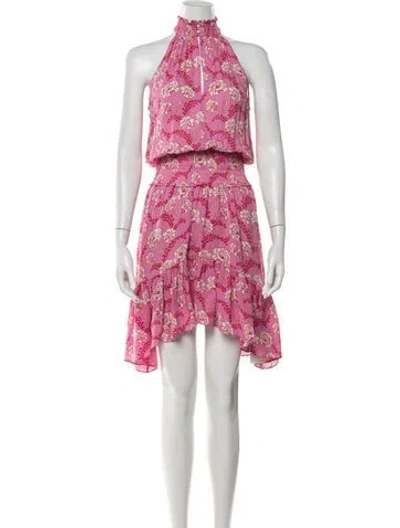 Pre-owned A.l.c Silk Midi Length Dress In Pink