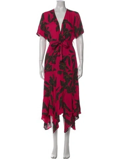 Pre-owned A.l.c Silk Midi Length Dress In Pink