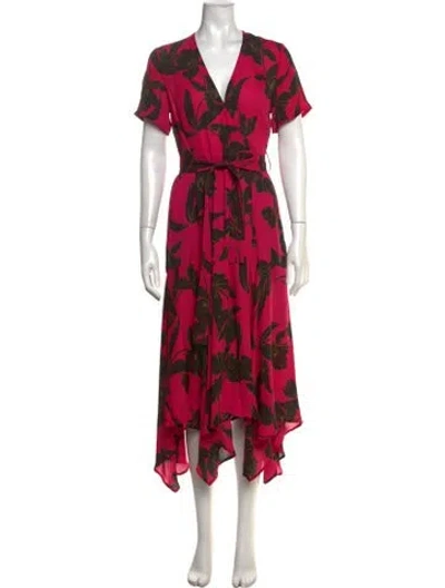 Pre-owned A.l.c Silk Midi Length Dress In Pink
