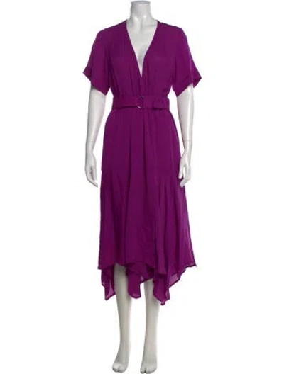 Pre-owned A.l.c Silk Midi Length Dress In Purple