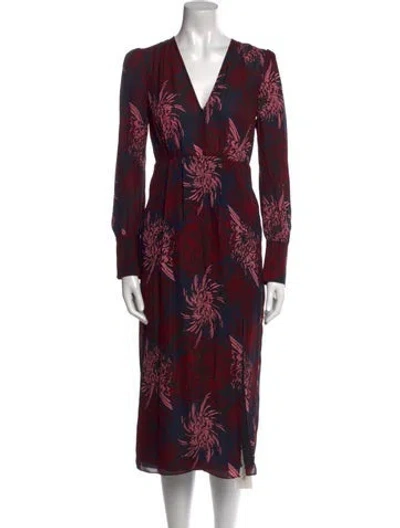 Pre-owned A.l.c Silk Midi Length Dress W/ Tags