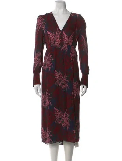 Pre-owned A.l.c Silk Midi Length Dress W/ Tags