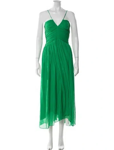 Pre-owned A.l.c Silk Midi Length Dress W/ Tags In Green