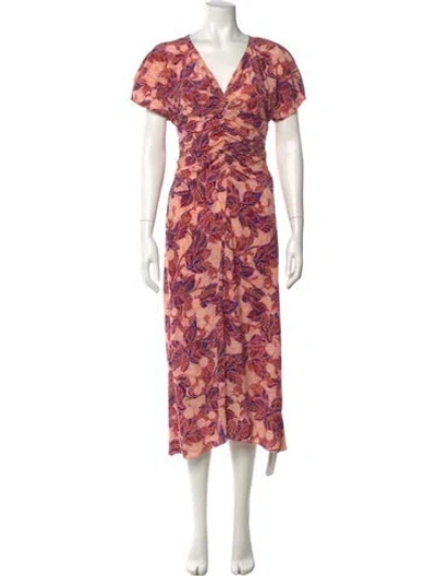 Pre-owned A.l.c Silk Midi Length Dress W/ Tags In Pink