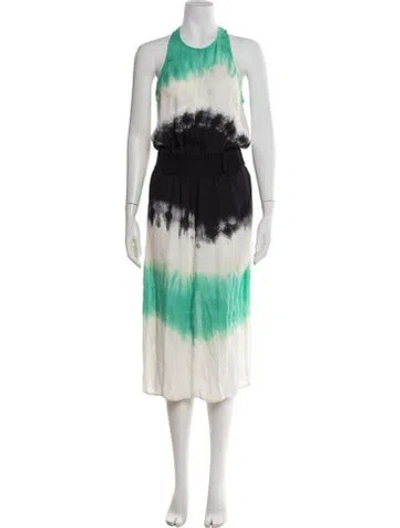 Pre-owned A.l.c Silk Midi Length Dress In White