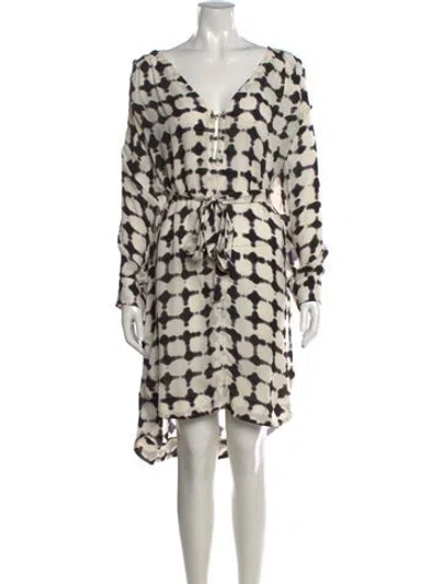 Pre-owned A.l.c Silk Midi Length Dress In White