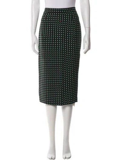 Pre-owned A.l.c Silk Midi Length Skirt In Black