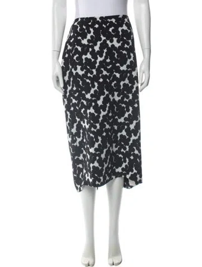 Pre-owned A.l.c Silk Midi Length Skirt In Black